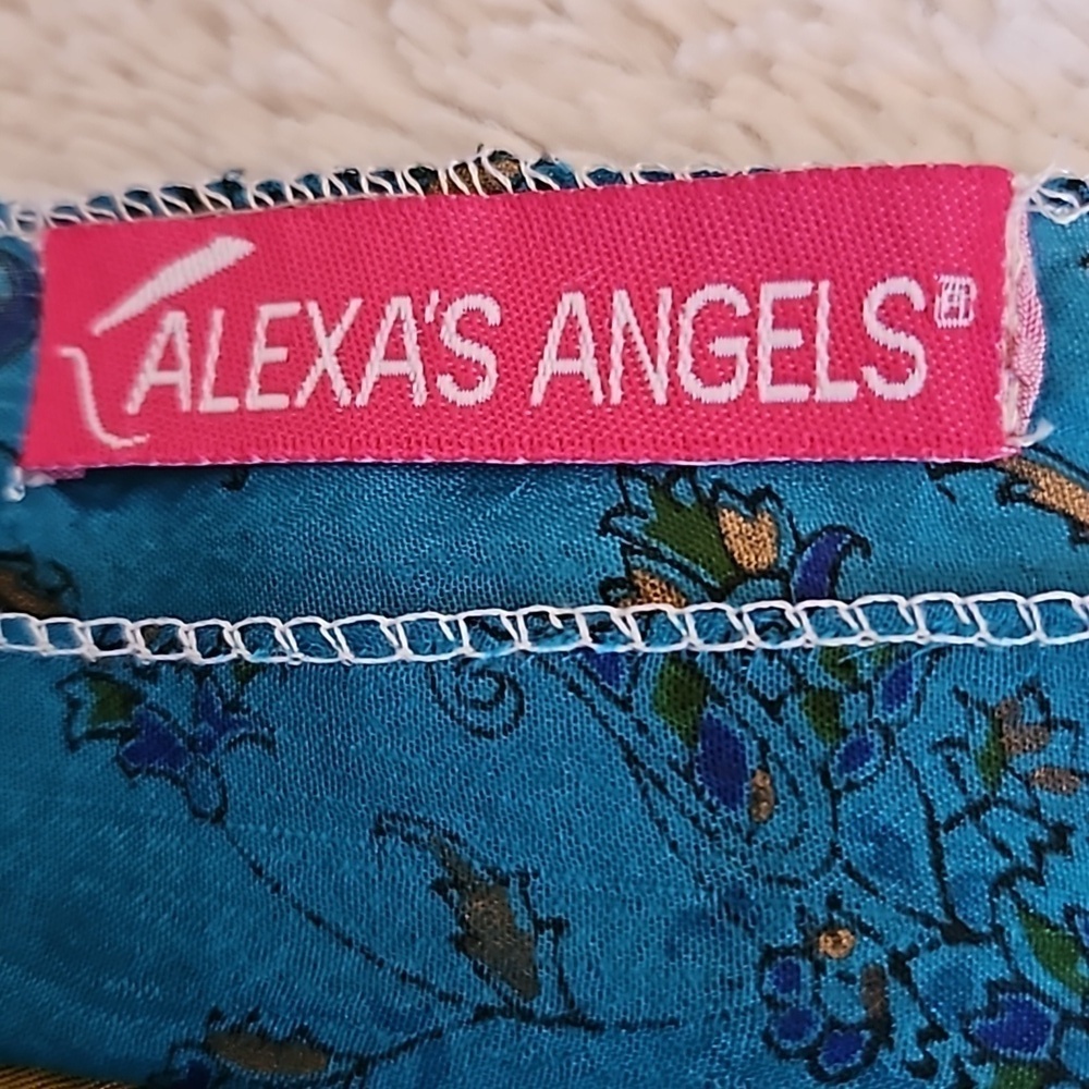 ALEXA'S ANGELS Mixed Pattern Rainbow Silk Blend Boho Scarf Sash - Picture 6 of 7